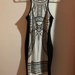 Aztec body con mini dress